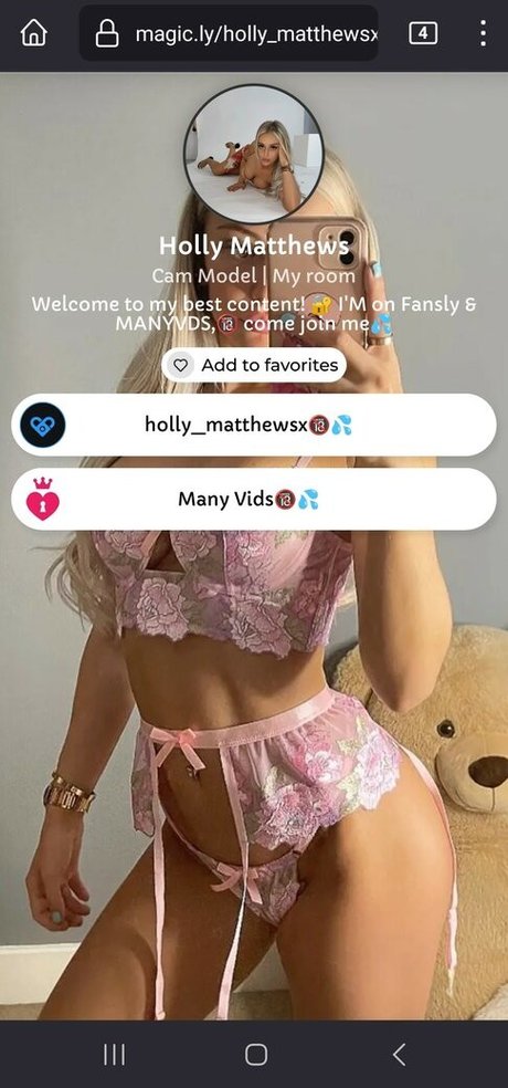 Foto di nudo di fuga di OnlyFans di Holly Matthews